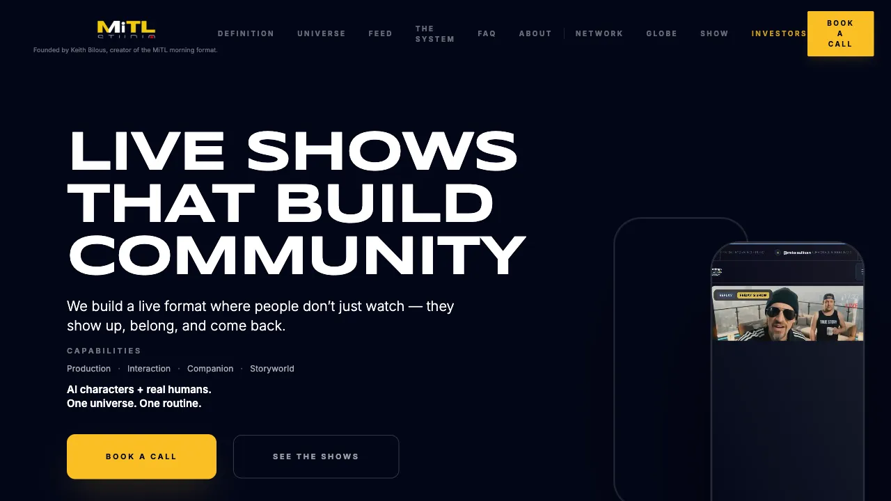 MiTL Studio AI booking platform